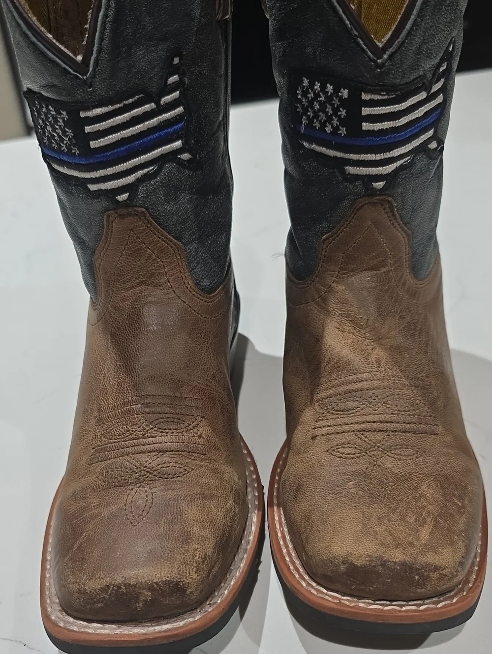 Don Post Children  Brown & Blue Western Boots   Size 2.5